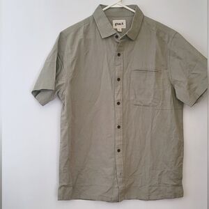 Pact Button Down Shirt Short Sleeve Organic Cotton And Linen